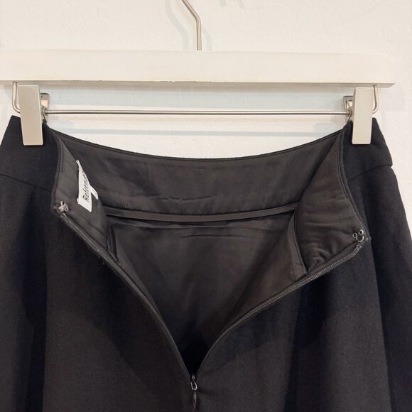 Reformation Dakota Wool Blend Flowy A-Line Mini Skirt Academia Preppy Black 0 - Picture 8 of 10